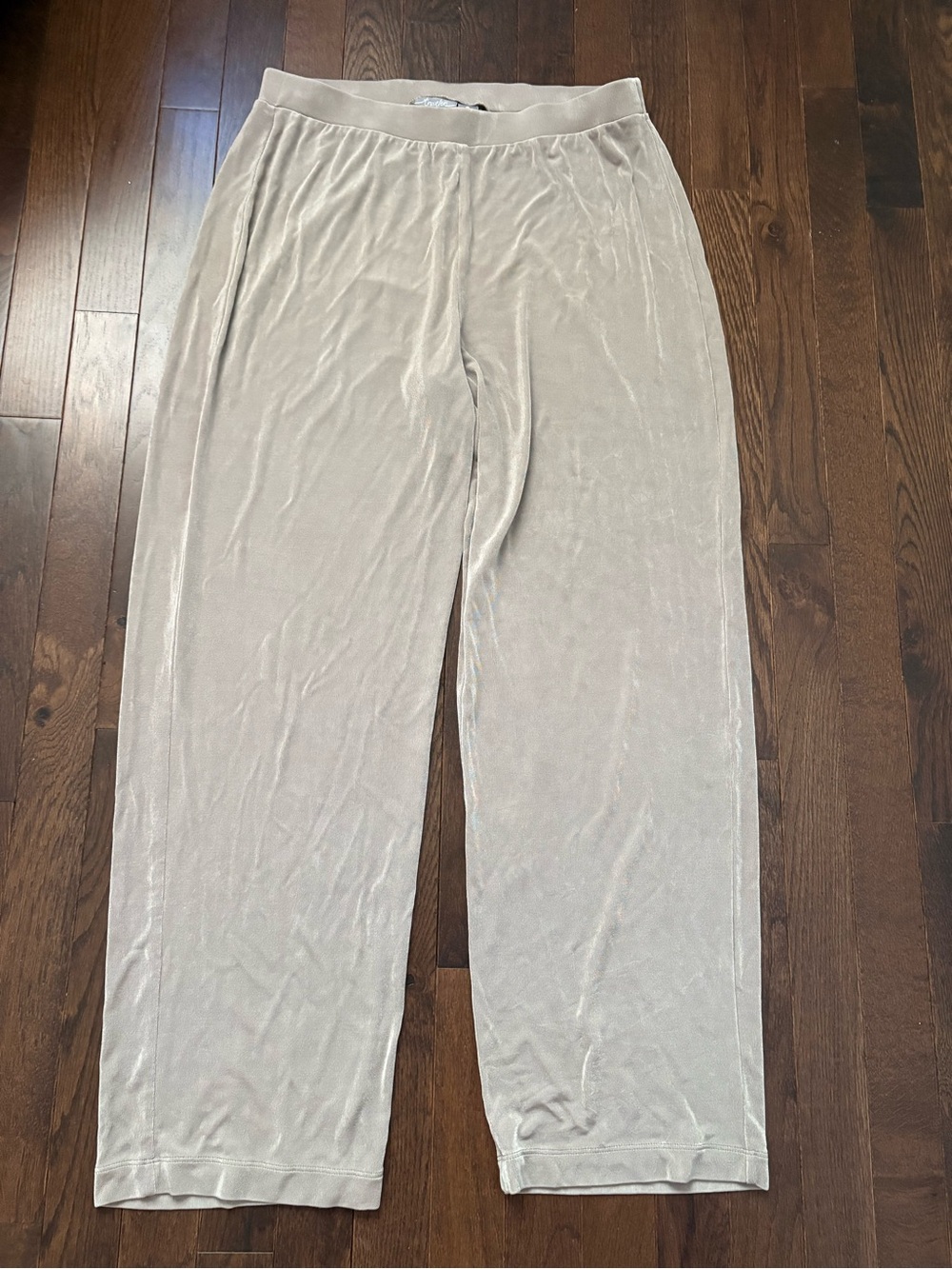 Chico's Travelers Beige Wide Leg Pants Size Large